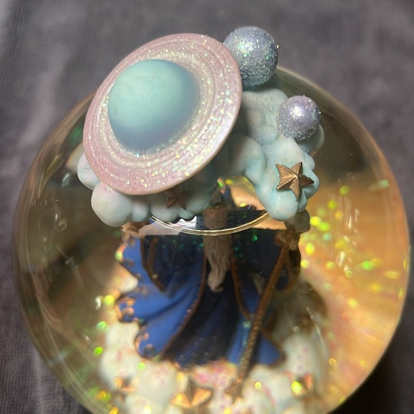 Rare Merlin Wizard Astronomer Somewhere in Time Snow Globe SF Music Box Co - Picture 5 of 6
